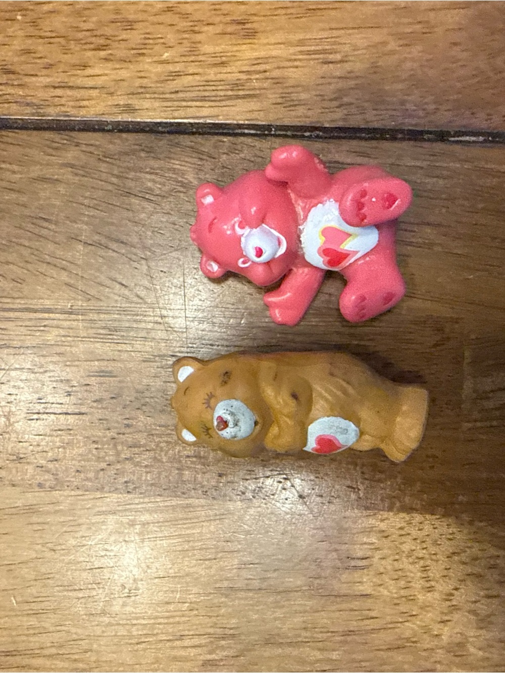 Care Bears Mini Figures - Pink and Brown Heart-Belly Set